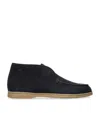 Harrys Of London Suede Tower Boots In Navy
