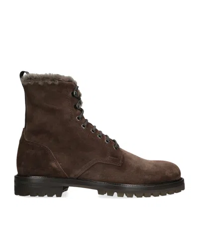 Harrys Of London Suede Turbine Ankle Boots In Brown