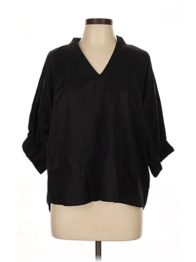Pre-owned Harshman 3/4 Sleeve Blouse In Black