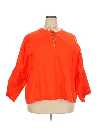 Harshman 3/4 Sleeve Blouse In Orange