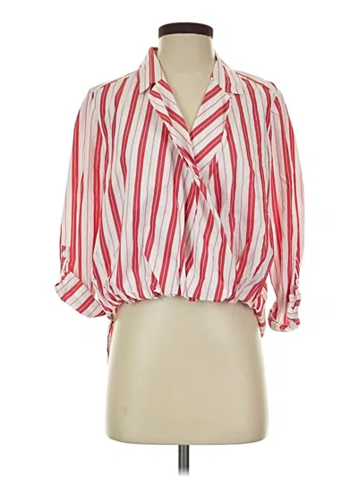Pre-owned Harshman 3/4 Sleeve Blouse In Red