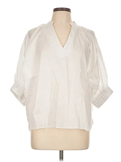 Pre-owned Harshman 3/4 Sleeve Blouse In White