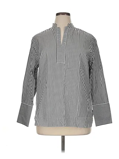 Pre-owned Harshman 3/4 Sleeve Button Down Shirt In Black
