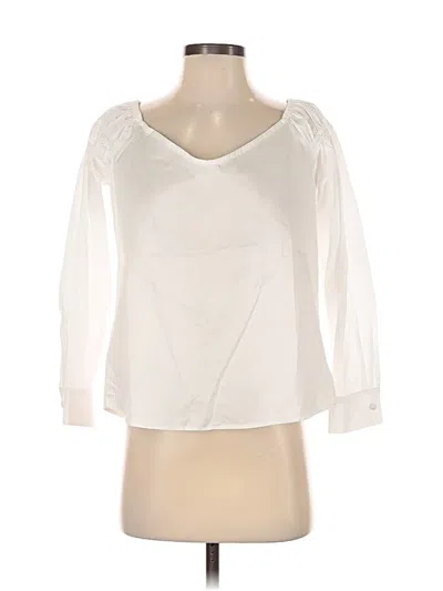 Harshman 3/4 Sleeve Top White Sweetheart Neckline Tops