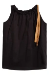 Harshman Acadia Sleeveless Cotton Top In Black