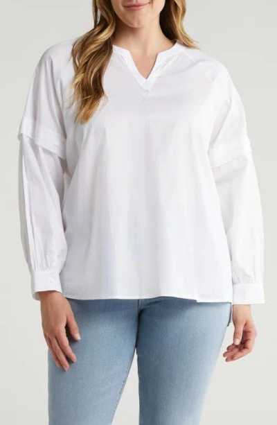 Harshman Callet Long Sleeve Top In White