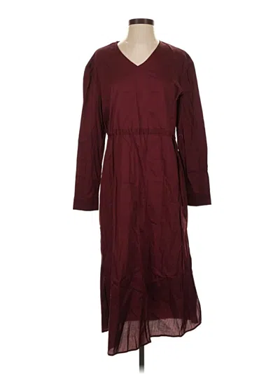 Harshman Casual Dress In Burgundy