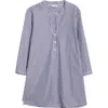 Harshman Derrington Stripe Cotton Tunic Top In Navy Stripes