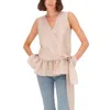 Harshman Leola Tank In Sand In Beige