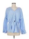 Harshman Long Sleeve Blouse In Blue