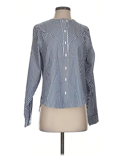 Pre-owned Harshman Long Sleeve Blouse In Blue