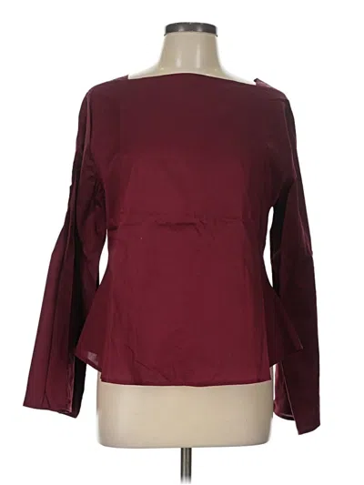 Harshman Long Sleeve Blouse In Burgundy