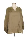 Harshman Long Sleeve Blouse In Green