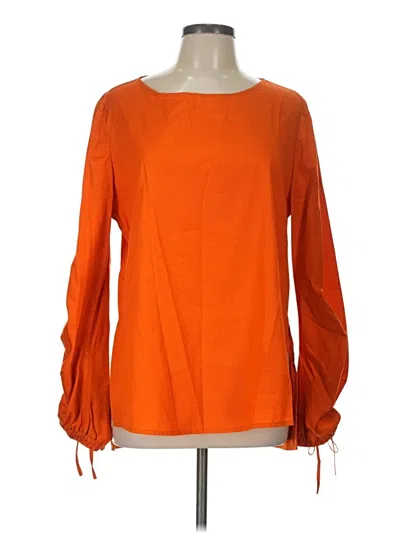 Pre-owned Harshman Long Sleeve Blouse In Orange