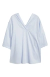 Harshman Oriana Cotton Top In Light Blue