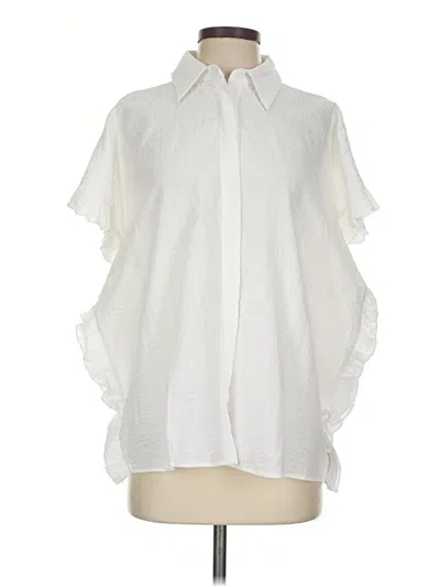 Harshman Short Sleeve Blouse In White