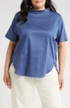 Harshman Ulyana Tie Back Top In Indigo Blue
