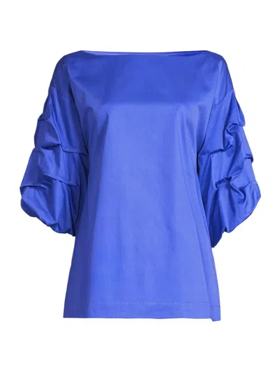 Harshman Women's Balia Cotton Blouse In Blue