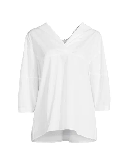Harshman Women's Oriana Bow Blouse In White