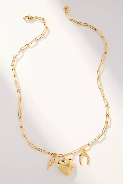 Hart Horseshoe Heart Charm Necklace In Gold