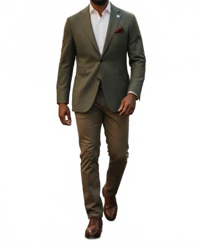 Hart Schaffner & Marx Soft Wool Sport Coat With Patch Pockets In Olive In Green