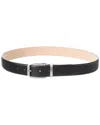 Hart Schaffner & Marx Unique Leather Belt In Black