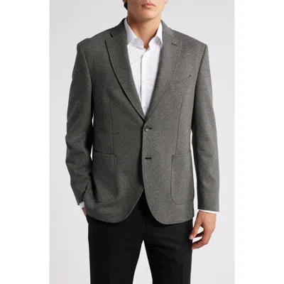 Hart Schaffner Marx Alfi Pin Dot Knit Sport Coat In Grey/black