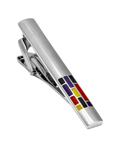 Hart Schaffner Marx Hsm Rhodium Plated Enamel Tie Bar