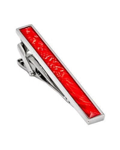 Hart Schaffner Marx Hsm Rhodium Plated Enamel Tie Bar