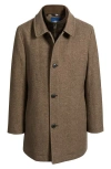 Hart Schaffner Marx Macbeth Wool Blend Single Breasted Coat In Brown