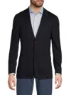 Hart Schaffner Marx Men's Knit Two-button Classic-fit Sport Coat In Black