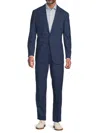 Hart Schaffner Marx Men's Plaid Two-button Chicago-fit Suit In Blue