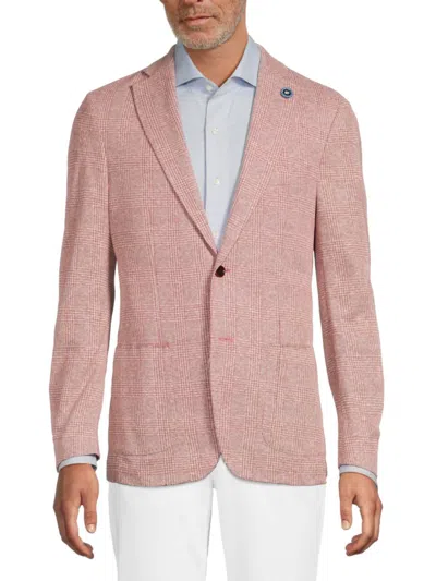 Hart Schaffner Marx Men's Plaid Two-button Classic-fit Sport Coat In Pink