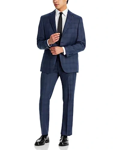 Hart Schaffner Marx Navy Plaid Regular Fit Suit In Blue