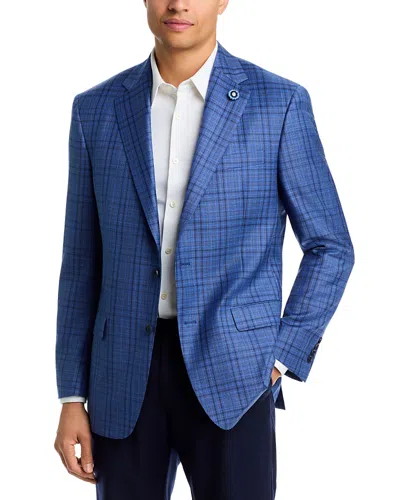 Hart Schaffner Marx New York Fit Graph Plaid Wool Sport Coat In Blue