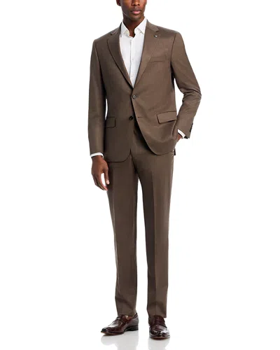 Hart Schaffner Marx New York Fit Solid Suit In Brown