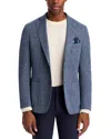 Hart Schaffner Marx New York Melange Jersey Unstructured Sport Coat In Navy