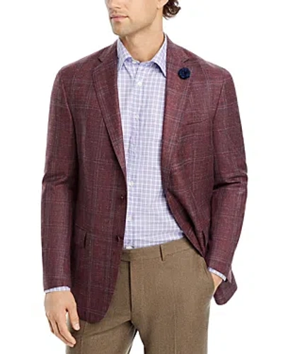 Hart Schaffner Marx New York Plaid Regular Fit Sport Coat In Wine