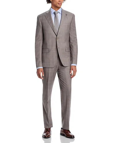 Hart Schaffner Marx New York Plaid Regular Fit Suit In Light Grey