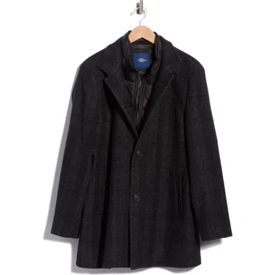 Hart Schaffner Marx Patrick Plaid Wool Blend Coat With Bib In Multi