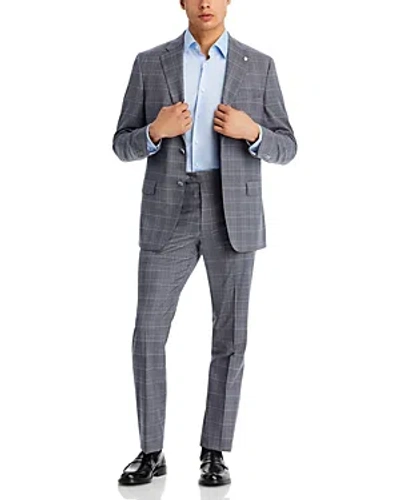 Hart Schaffner Marx Plaid Grey Regular Fit Suit