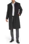 Hart Schaffner Marx Sheffield Classic Fit Wool & Cashmere Overcoat In Black