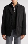 Hart Schaffner Marx Summit Waterproof Jacket With Removable Bib In Black