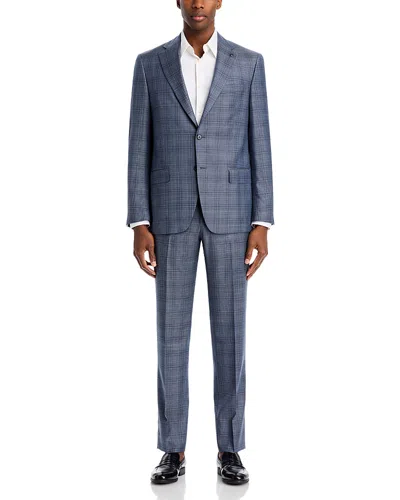 Hart Schaffner Marx Tonal Plaid New York Fit Suit In Slate Blue