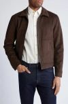 Hart Schaffner Marx Westwood Water Resistant Faux Suede Jacket In Espresso