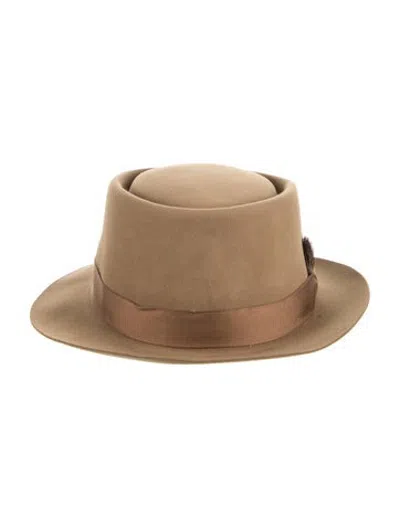 Pre-owned Hartford Brown Suede Gambler Hat