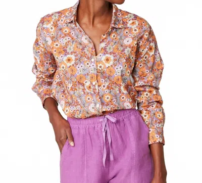 Hartford Charlot Woven Shirt In Orange & Parma In Multi