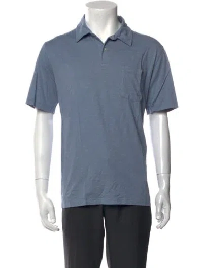 Pre-owned Hartford Collar Short Sleeve Polo Shirt In Blue