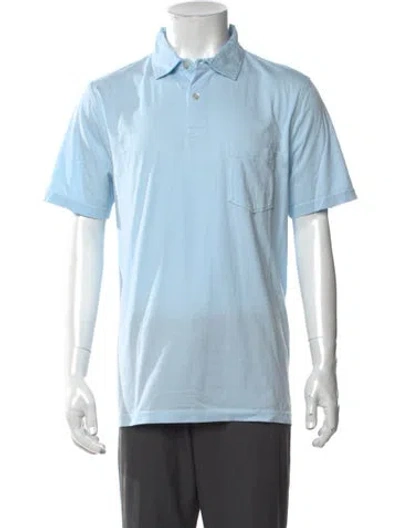 Pre-owned Hartford Collar Short Sleeve Polo Shirt W/ Tags In Blue