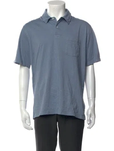 Pre-owned Hartford Collar Short Sleeve Polo Shirt W/ Tags In Blue